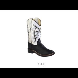 Boys leather cowboy boots, old west, size 5